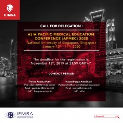 CALL FOR DELEGATION ASIA PACIFIC MEDICAL EDUCATION CONFERENCE 2020