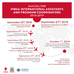 2nd Call for IFMSA International Assistants and Program Coordinators 2018-2019