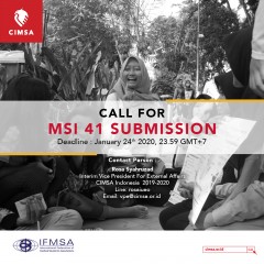image CALL FOR MSI41 SUBMISSION