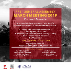 PRE-GENERAL ASSEMBLY MARCH MEETING 2019, SLOVENIA