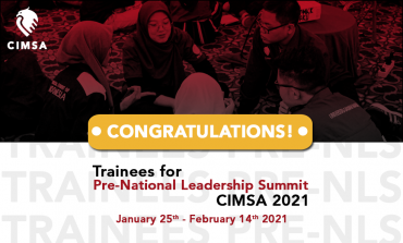 Trainees for Pre-National Leadership Summit CIMSA 2021