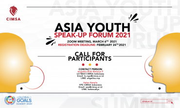 CALL FOR DELEGATION: ASIA YOUTH SPEAK-UP FORUM 2021
