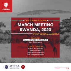CALL FOR DELEGATION MARCH MEETING RWANDA 2020: LATE REGISTRATION