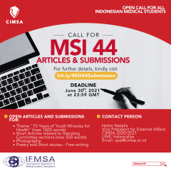 CALL FOR MSI 44 ARTICLE SUBMISSION
