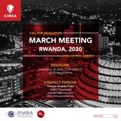 CALL FOR DELEGATION MARCH MEETING RWANDA 2020: EARLY REGISTRATION